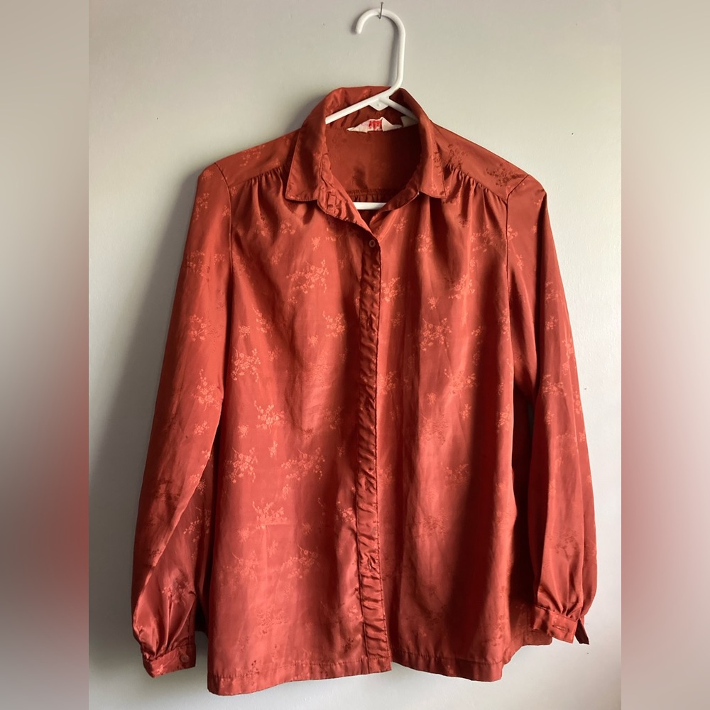 Shimmery Orange button down